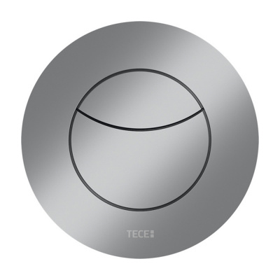 TECE 9240983 Пневматическая дистанционная пластиковая панель (кнопка) смыва унитаза TECEflushpoint для двойной системы смыва, круглая, хром матовый