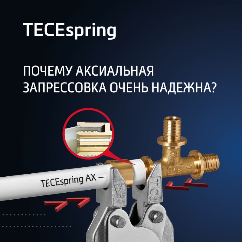 TECEspring AX: надёжная аксиальная трубопроводная система для профессионального монтажа TECEspring AX: надёжная аксиальная трубопроводная система для профессионального монтажа
