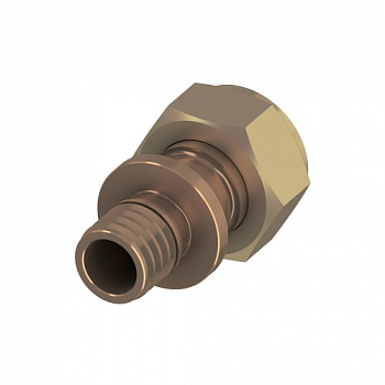 Соединение прямое с накидной гайкой TECEflex 32 x 3/4", бронза