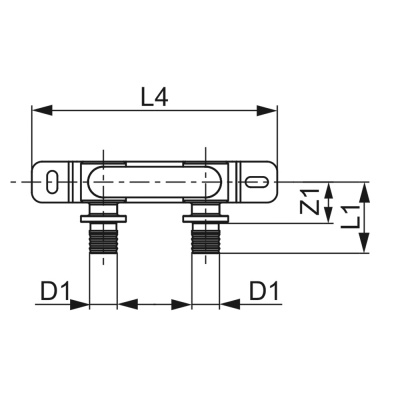 ТЕСЕ 714901 Монтажный узел TECEflex для подключения радиаторов, напольный, никелированный