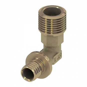 Уголок соединительный с ниппелем TECEflex 25 x R 3/4", латунь