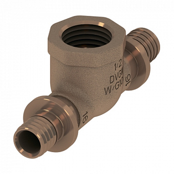 Тройник TECEflex 63 x Rp 1 1/2" x 63, с внутренней резьбой, бронза
